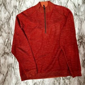 Tommy Bahama Mens Rust Half Zip Pull Over Raglan Sleeve Shirt Outerwear Fall Fun